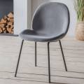 Load image into Gallery viewer, Flanagan Light Grey Velvet Dining Chairs (Pair)