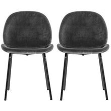 Load image into Gallery viewer, Flanagan Grey Velvet Dining Chairs (Pair)