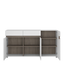 Load image into Gallery viewer, Chelsea Living White 2 Drawer 3 Door Sideboard with a Truffle Oak Trim