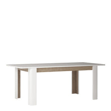 Load image into Gallery viewer, Chelsea Living Extending White Dining Table with a Truffle Oak Trim