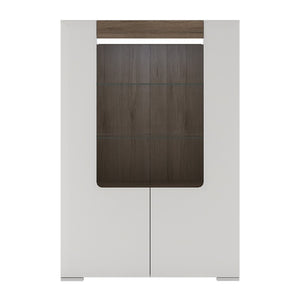 Toronto Low Glazed 2 Door Display Cabinet with Internal Shelves and Plexi Lighting