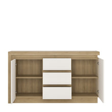 Load image into Gallery viewer, Lyon Riviera Oak/White High Gloss 2 Door 3 Drawer Sideboard