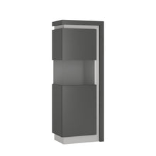 Load image into Gallery viewer, Lyon Platinum/Light Grey Gloss Narrow Display Cabinet (Right or Left Hand)