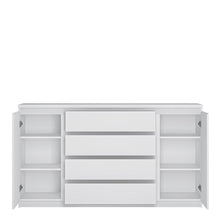 Load image into Gallery viewer, Fribo Wide 2 Door 4 Drawer White Sideboard