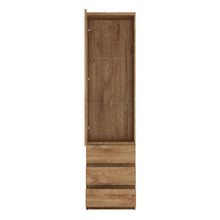 Load image into Gallery viewer, Fribo Tall Narrow 1 Door 3 Drawer Glazed, Oak Display Cabinet