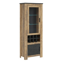 Load image into Gallery viewer, Rapallo Chestnut/Matera Grey 2 Doors Wine Rack Display Cabinet