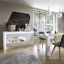 Load image into Gallery viewer, Lyon White High Gloss Medium Extending Dining Table