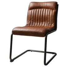 Load image into Gallery viewer, Capri Brown Leather Dining Chair