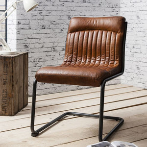 Capri Brown Leather Dining Chair