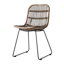 Load image into Gallery viewer, Raya Brown Rattan Dining Chairs (Pair)