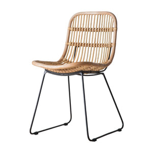 Santo Natural Rattan Dining Chairs (Pair)