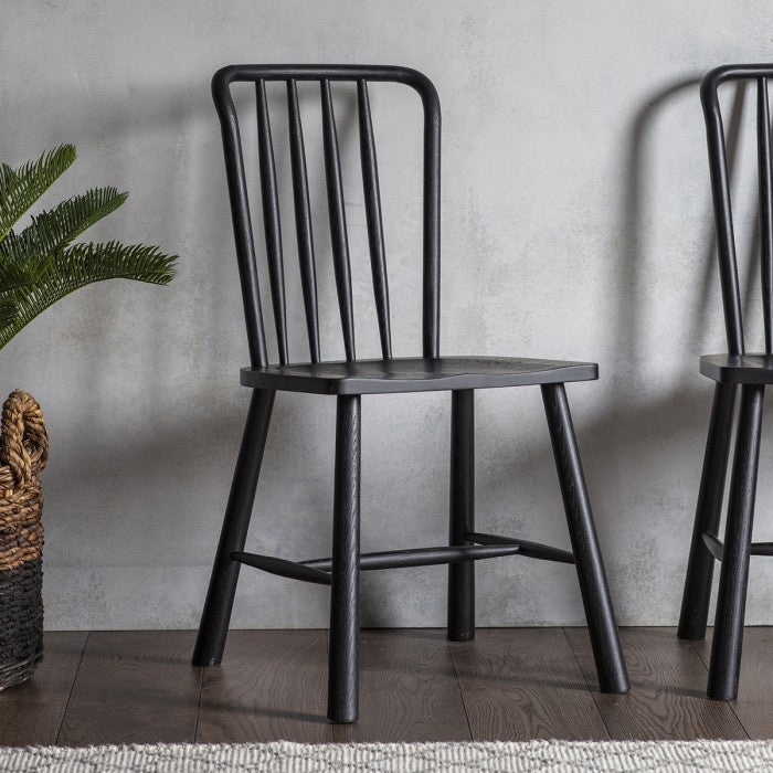 Wycombe Black Dining Chairs (Pair)