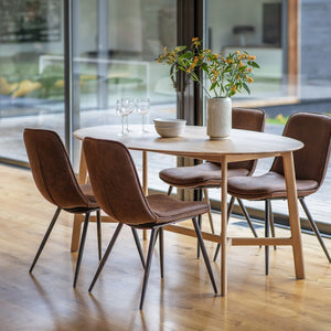 Madrid Oak Oval Dining Table