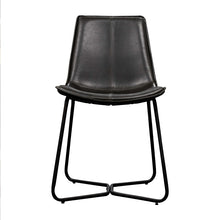 Load image into Gallery viewer, Hawking Charcoal Faux Leather Dining Chairs (Pair)