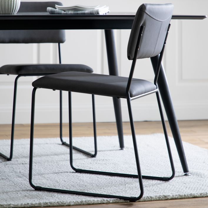 Chalkwell Charcoal Dining Chairs (Pair)