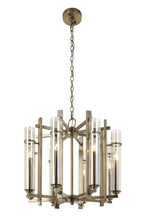 Load image into Gallery viewer, Serene Louis Antique Brass 8 Light Chandelier