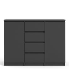 Load image into Gallery viewer, Naia Black Matt 4 Drawers 2 Doors Sideboard