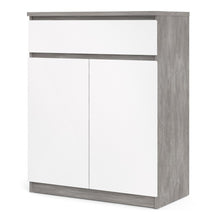 Load image into Gallery viewer, Naia Concrete/White High Gloss 1 Drawer 2 Doors Sideboard