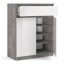 Load image into Gallery viewer, Naia Concrete/White High Gloss 1 Drawer 2 Doors Sideboard