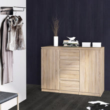 Load image into Gallery viewer, Naia Oak Structure 4 Drawers 2 Doors Sideboard