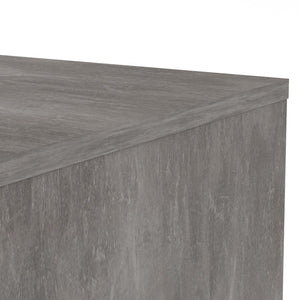 Naia Concrete/White High Gloss 4 Drawers 2 Doors Sideboard