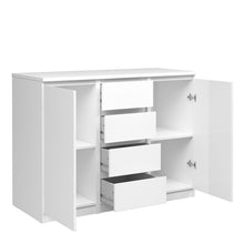 Load image into Gallery viewer, Naia White High Gloss 4 Drawers 2 Doors Sideboard