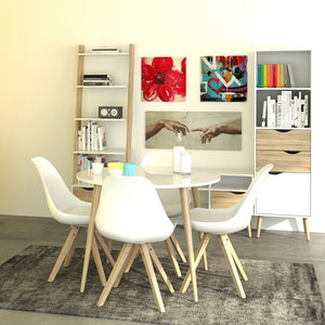 Oslo White and Oak Small Dining Table