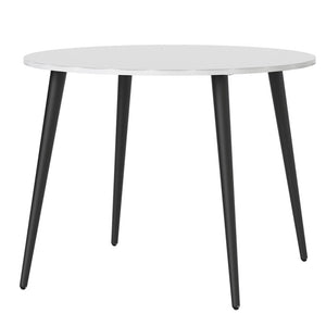 Oslo White and Matt Black Small Dining Table