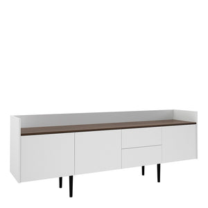 Unit White and Walnut and  2 Drawers 3 Doors Sideboard