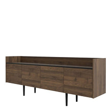 Load image into Gallery viewer, Unit Walnut and Black 2 Drawers 3 Doors Sideboard