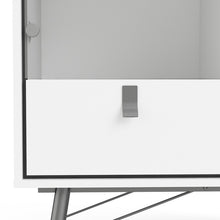 Load image into Gallery viewer, Ry Matt White Display Cabinet 1 Door 1 Glass Door 1 Drawer