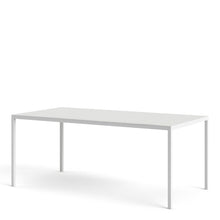 Load image into Gallery viewer, Family Small White Top Dining Table with White Metal Legs