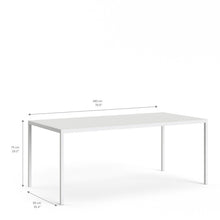 Load image into Gallery viewer, Family Large White Top Dining Table with White Metal Legs