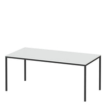 Load image into Gallery viewer, Family Large White Top Dining Table with Black Metal Legs