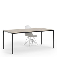 Load image into Gallery viewer, Family Large Oak Top Dining Table with Black Metal Legs