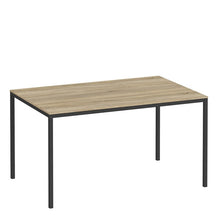 Load image into Gallery viewer, Family Small Oak Top Dining Table with Black Metal Legs