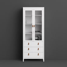 Load image into Gallery viewer, FTG Barcelona White Glazed 2 Doors 3 Drawers Display Cabinet