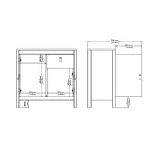 Load image into Gallery viewer, FTG Barcelona Matt Black 2 Doors 1 Drawer Sideboard