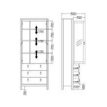 Load image into Gallery viewer, FTG Madrid White Glazed 2 Doors 3 Drawers Display Cabinet