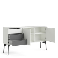 Load image into Gallery viewer, Fur Grey and White 2 Doors 3 Drawers Sideboard