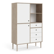 Load image into Gallery viewer, Rome Jackson Hickory Oak/Matt White 2 Doors 4 Drawers Display Cabinet