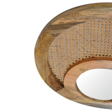 Load image into Gallery viewer, Round Rattan Wall Mirror