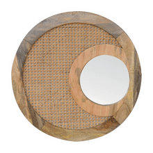 Load image into Gallery viewer, Round Rattan Wall Mirror
