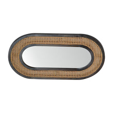 Load image into Gallery viewer, Ash Black Rattan Wall Mirror