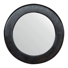 Load image into Gallery viewer, Carbon Black Frame Round Wall Mirror