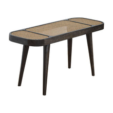 Load image into Gallery viewer, Ash Black Rattan Dining Bench