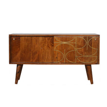 Load image into Gallery viewer, Chestnut Gold Inlay Abstract Sideboard
