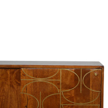 Load image into Gallery viewer, Chestnut Gold Inlay Abstract Sideboard