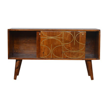 Load image into Gallery viewer, Chestnut Gold Inlay Abstract Sideboard