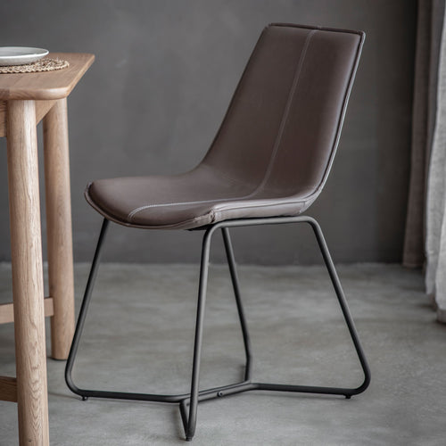 Hawking Ember Faux Leather Dining Chairs (Pair)
